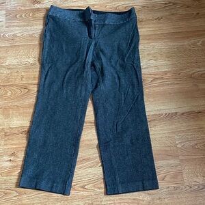 Dark Gray Straight Leg Cropped Dress Pants